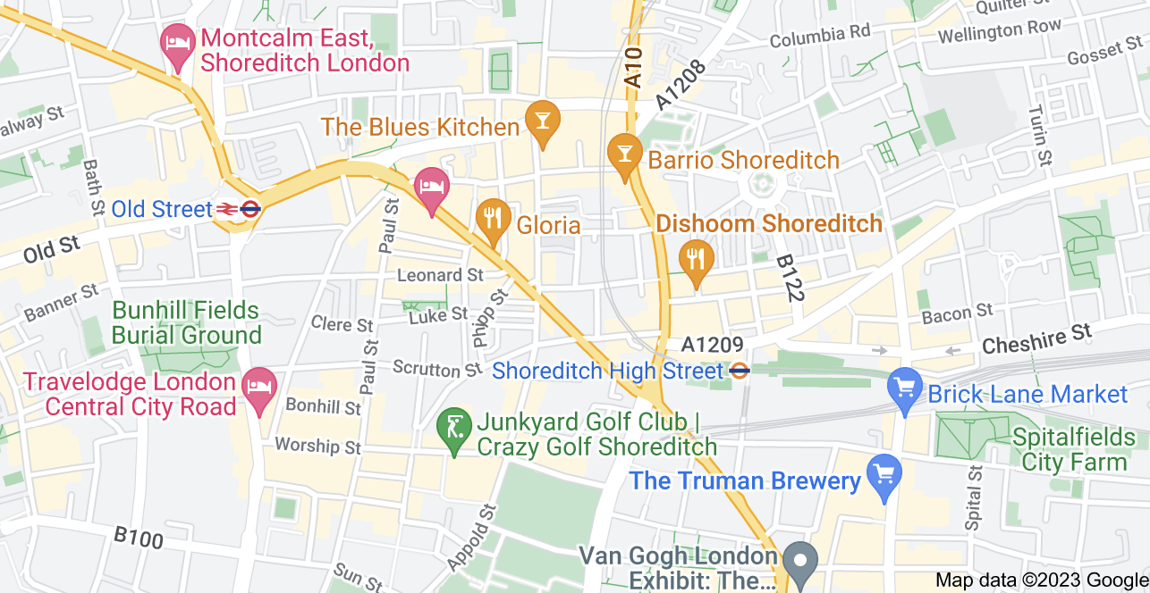 Map of Shoreditch | Magician Shoreditch