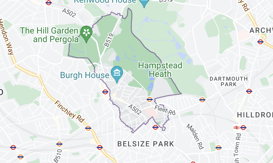 Map of Hampstead | Magician Hampstead