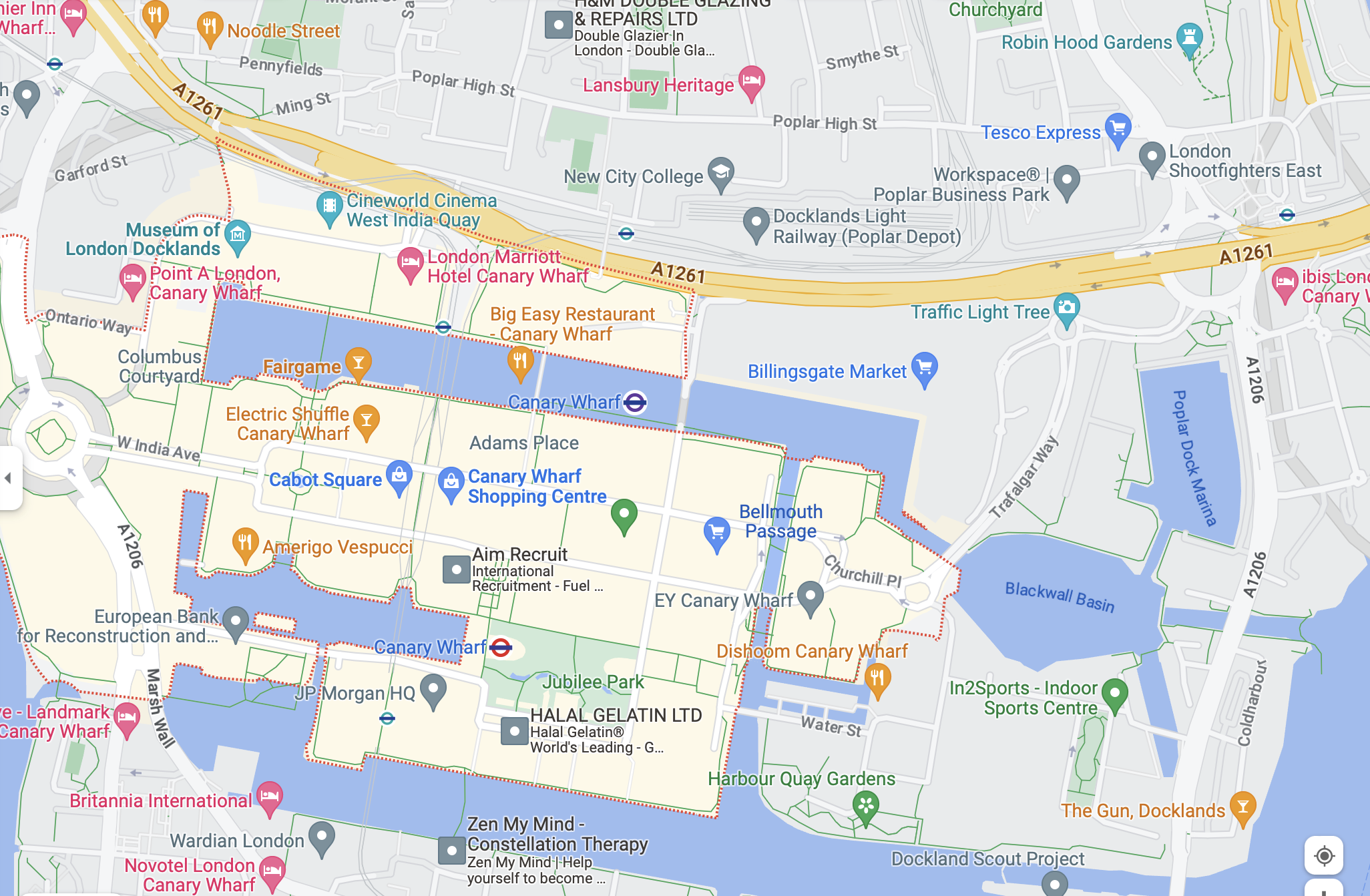 Map of Canary Wharf | Canary Wharf Magic
